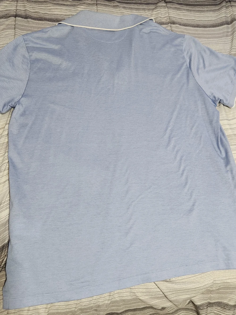Ralph Lauren Light Blue Short Sleeve Polo with Contrast Collar